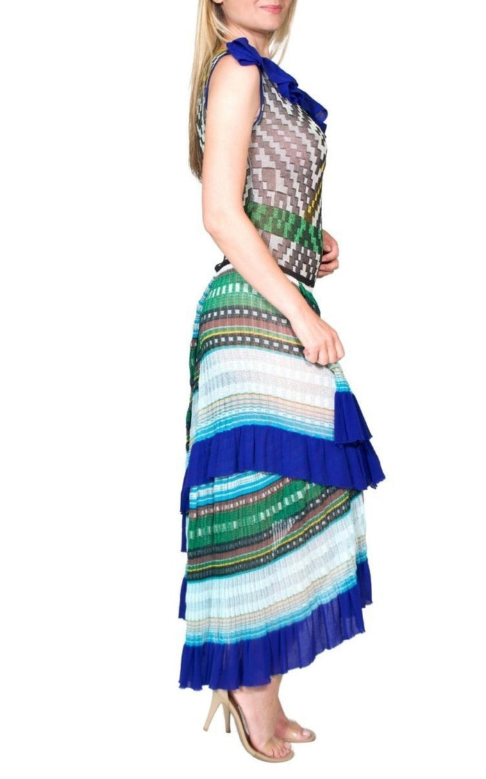 Missoni Roude Ruffled Crochet Knit Dress - Runway Catalog
