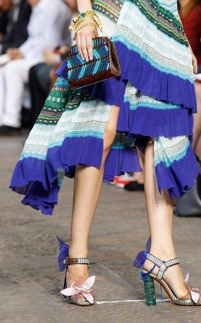 Missoni Roude Ruffled Crochet Knit Dress - Runway Catalog
