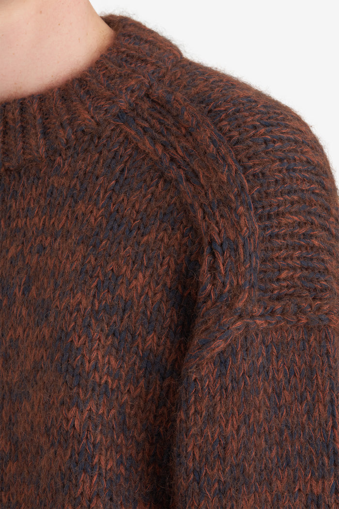 ETUDES STUDIO ROUND NECK MARLED RUST 4