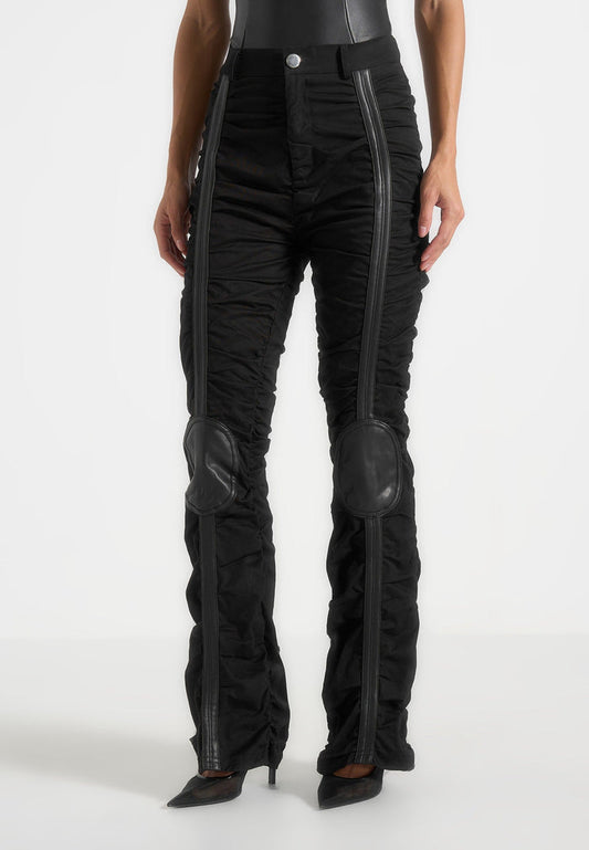 ruched-trousers-with-knee-patch-black
