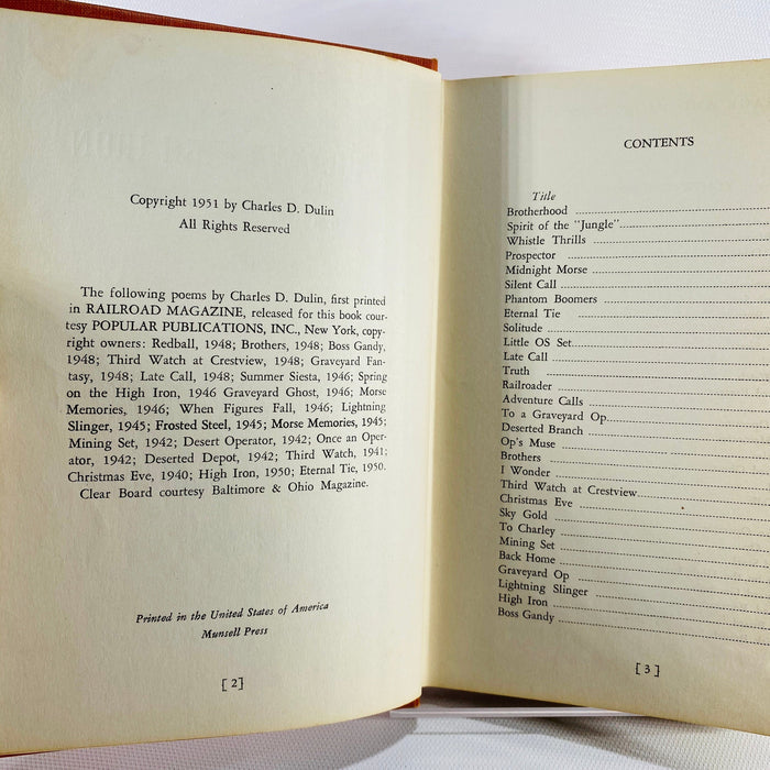 Sage and High Iron by Charles D. Dulin 1951 A Book of Railroad Poems Vintage Book