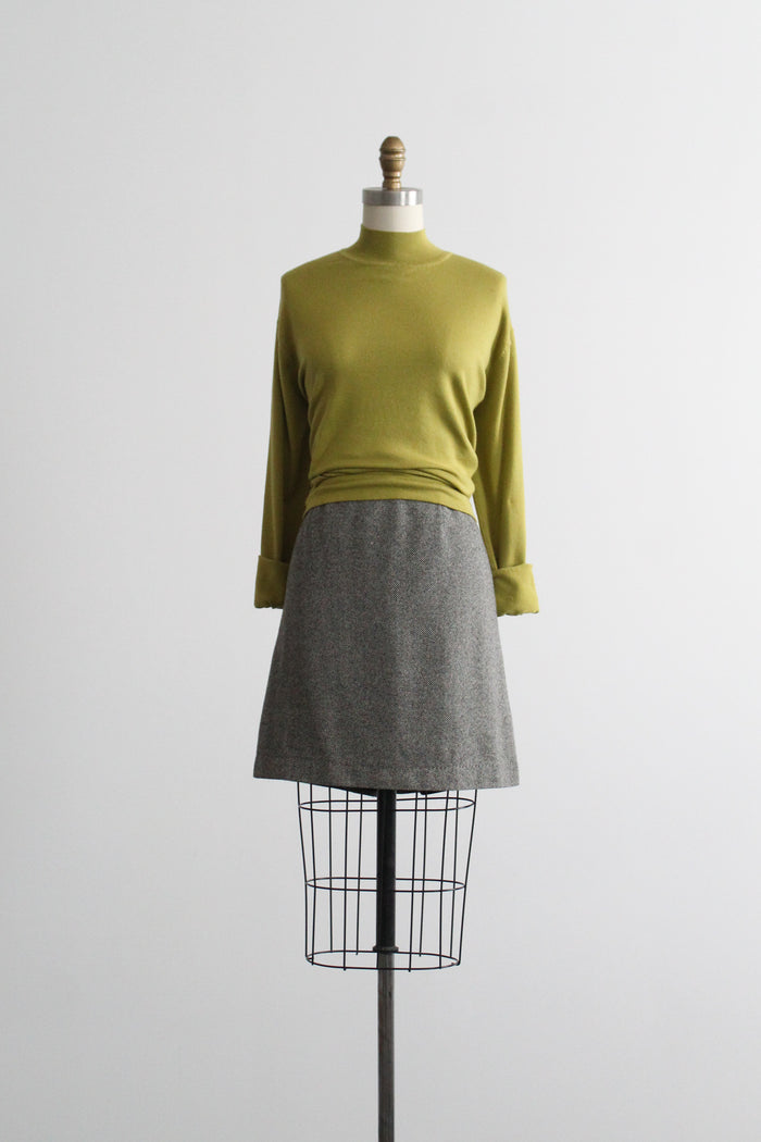 salt and pepper mini skirt