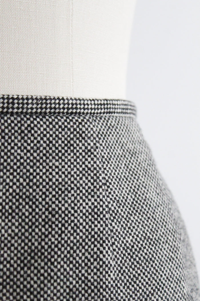 salt and pepper mini skirt
