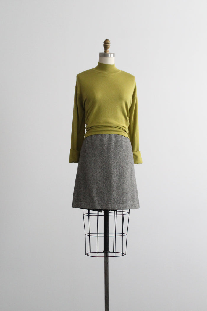 salt and pepper mini skirt