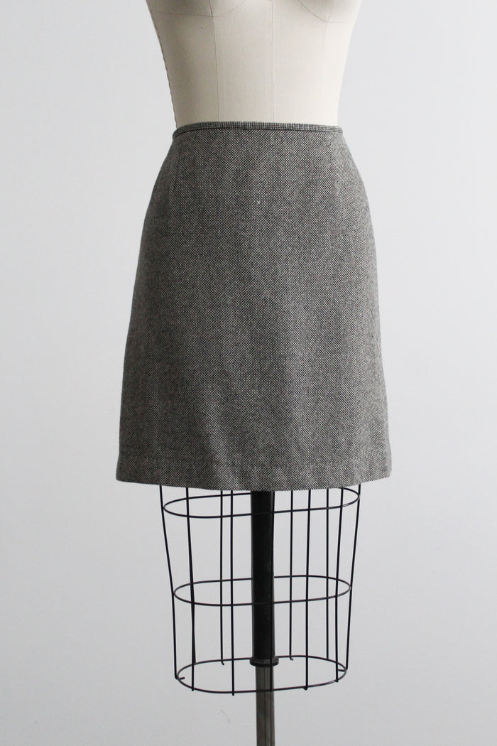 salt and pepper mini skirt