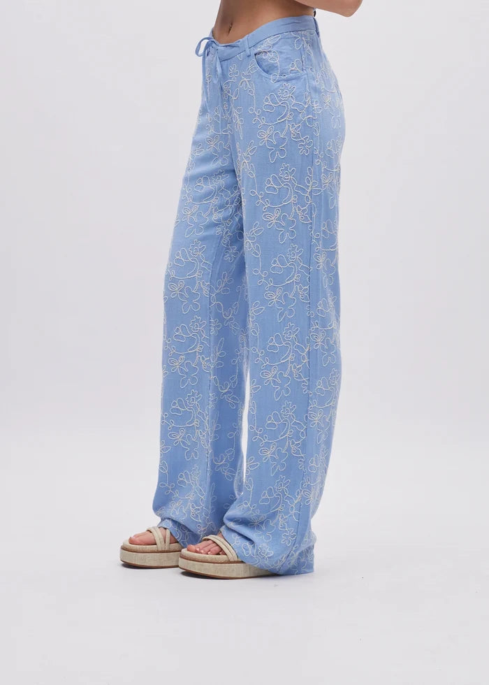 Samantha Trousers Blue Daisy