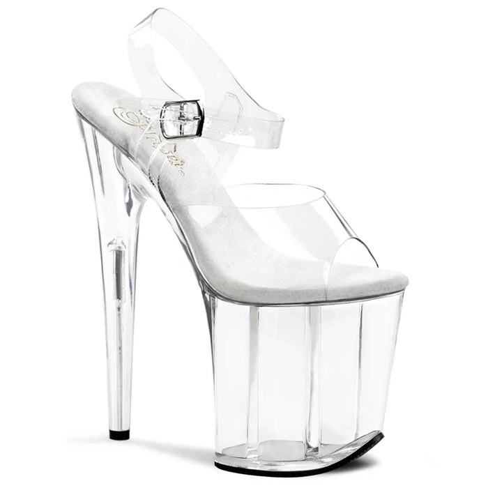 Pleaser FLAMINGO-808 Clear | Sandalia Pole Dance 20cm | Vive Pole | 24-48 Hrs en España