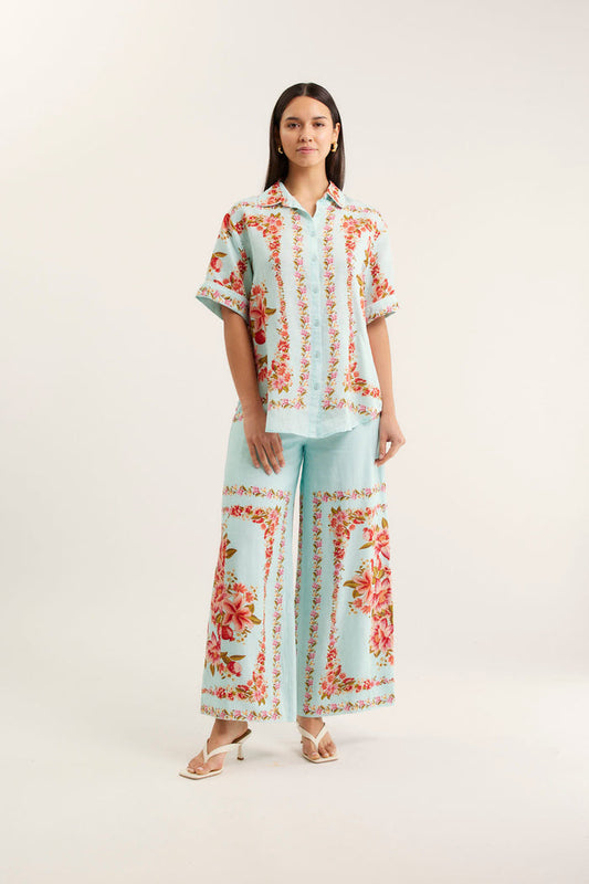 Sasha Linen Shirt In Portofino