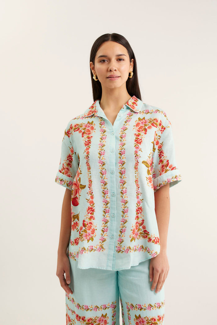 Sasha Linen Shirt In Portofino