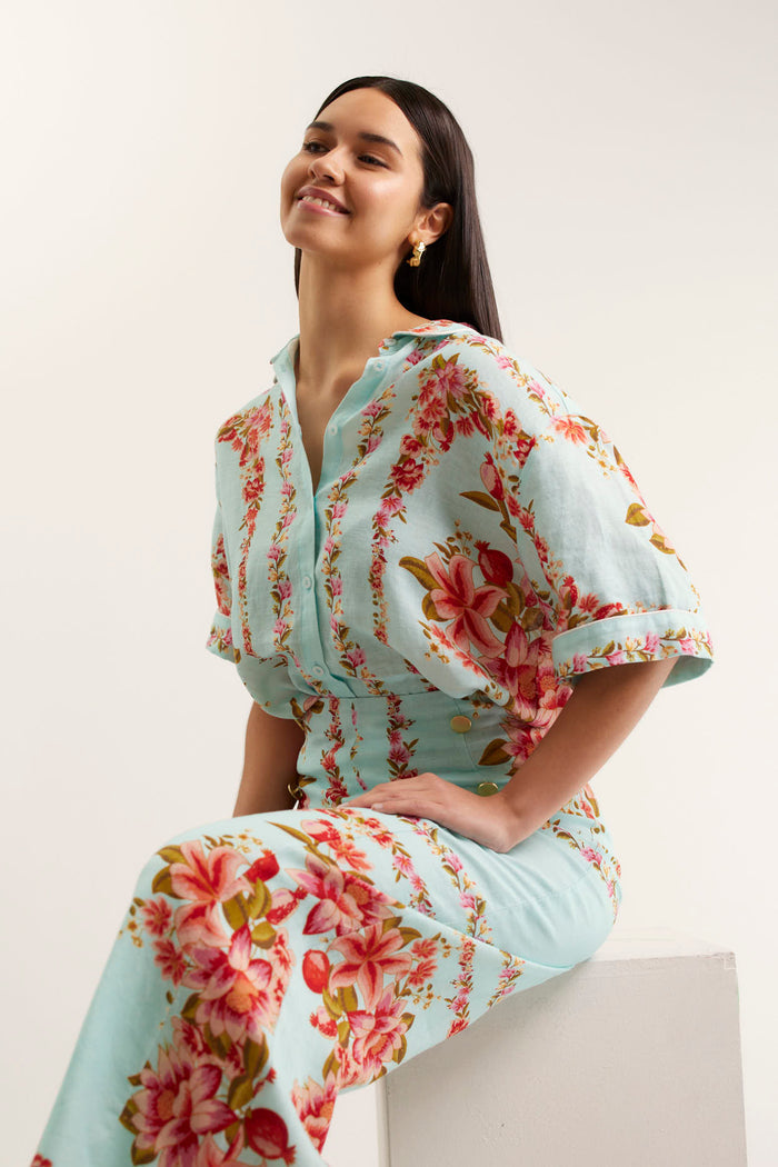 Sasha Linen Shirt In Portofino