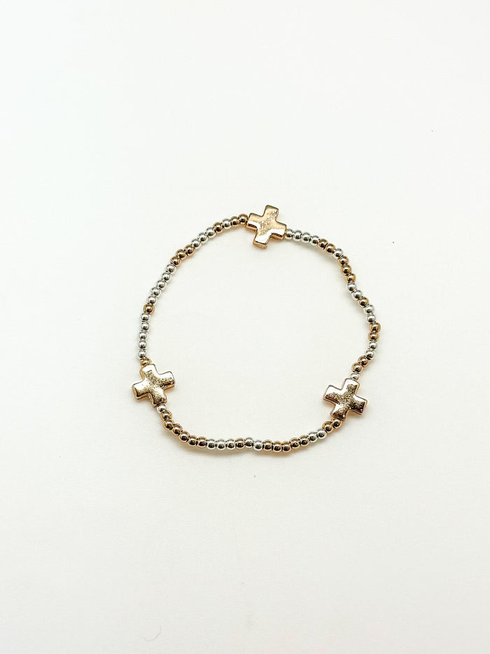Mixed metal bracelet