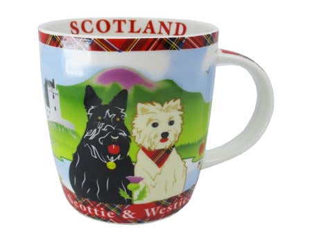 Scottie & Westie Bone China Mug