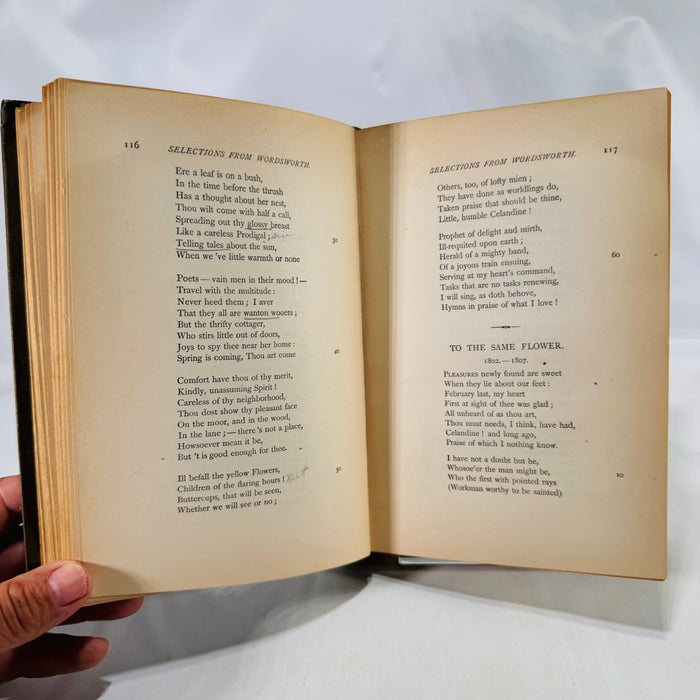 Selections from Wordsworth with Notes by A.J. George 1889 D.C. Heath & Co. Publishers