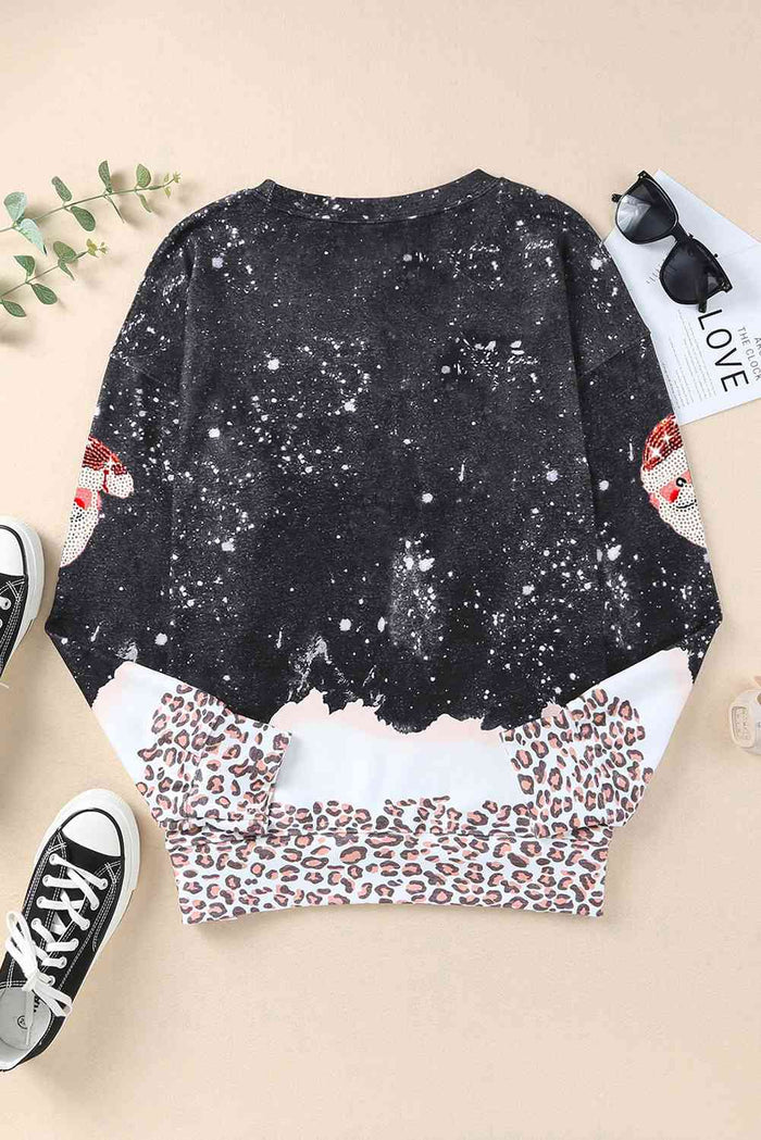 Sequin Patch Christmas Element Sweatshirt - Madikfashions.com