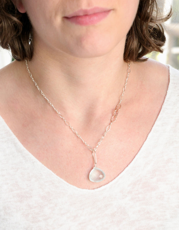 Serenity Light Blue Aquamarine nh Necklace