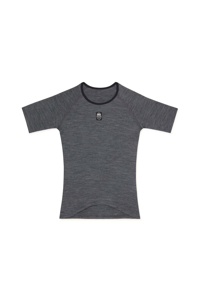 Short Sleeve Merino Wool Cycling Base Layer | Graphite