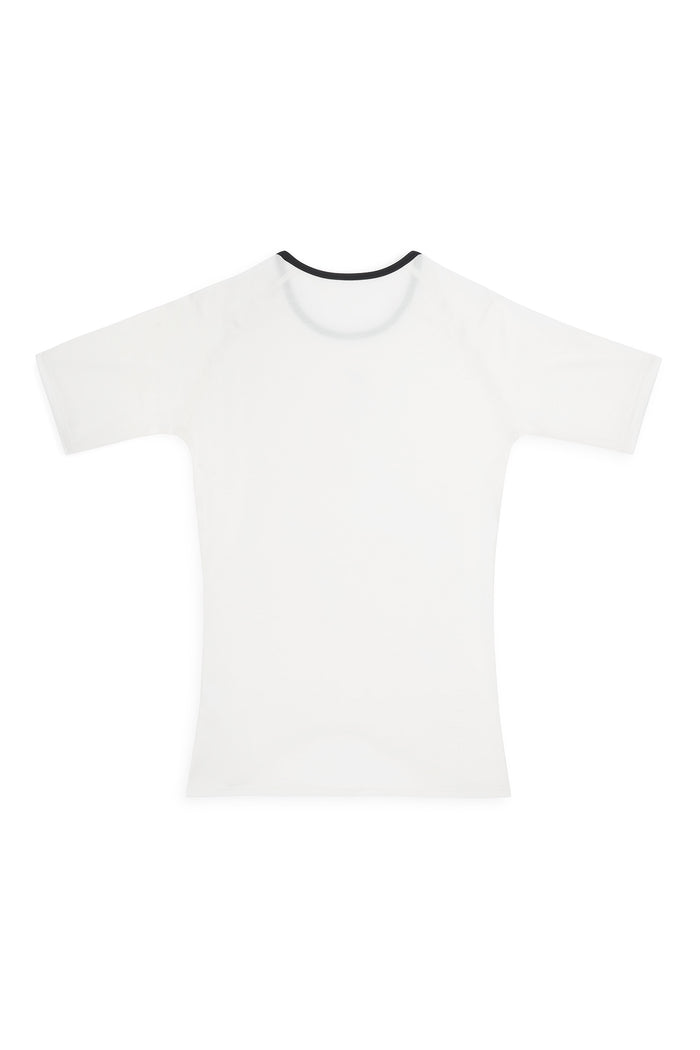 Short Sleeve Merino Wool Cycling Base Layer | White Sand