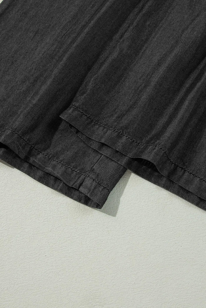 Shop Side Pockets Frilled Smocked High Waist Wide Leg Bottoms at eAura
