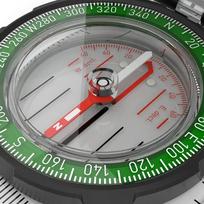 Close-up bezel detail for Silva Ranger S mirror compass