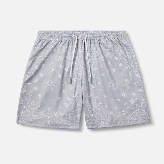 SILVER BANDANA SHORTS