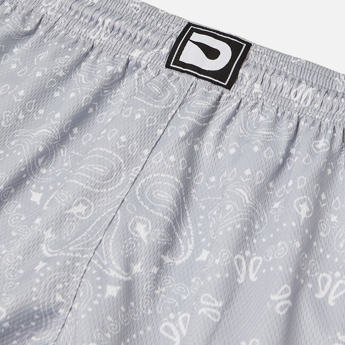SILVER BANDANA SHORTS