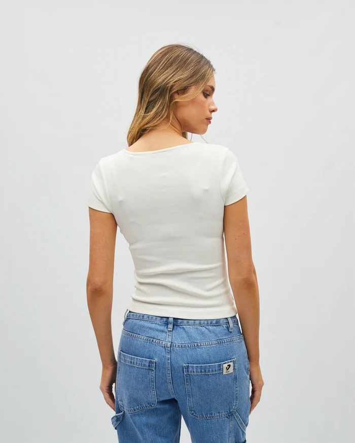 Simone Tee Dove White