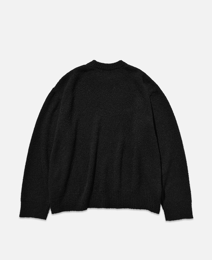 Slub Pile Knit Pullover (Black)