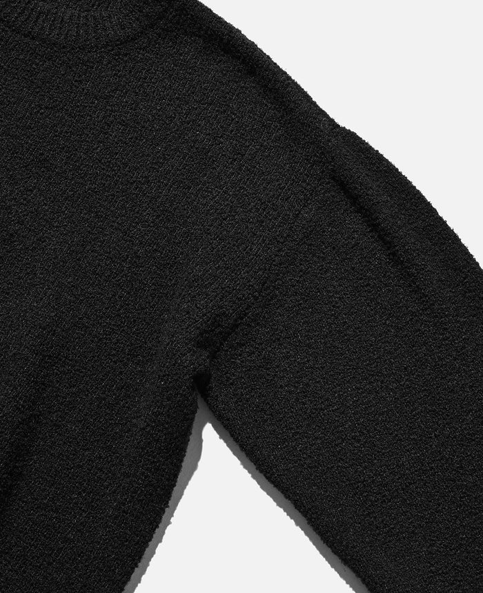 Slub Pile Knit Pullover (Black)