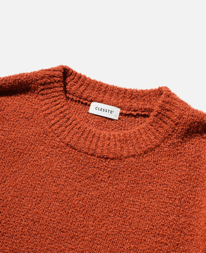 Slub Pile Knit Pullover (Brown)