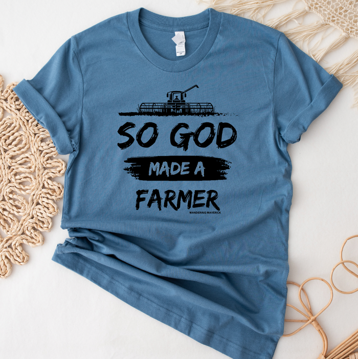 So God Made A Farmer – Bella Canvas T-Shirt