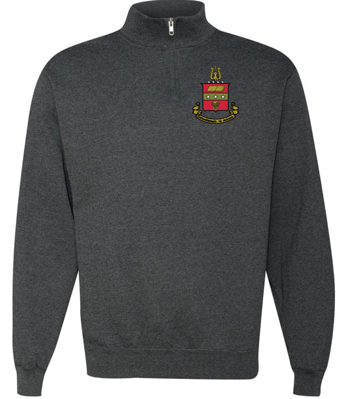 Sorority Embroidered Crest 1/4 Zip Pullovers