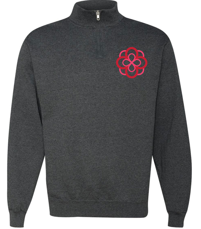 Sorority Embroidered Crest 1/4 Zip Pullovers