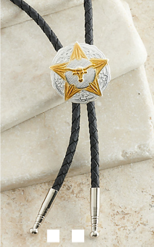 Star and Longhorn Bolo Tie