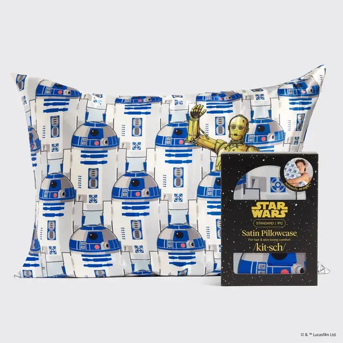Star Wars & Kitsch Satin Pillowcase in R2-D2 & C-3PO