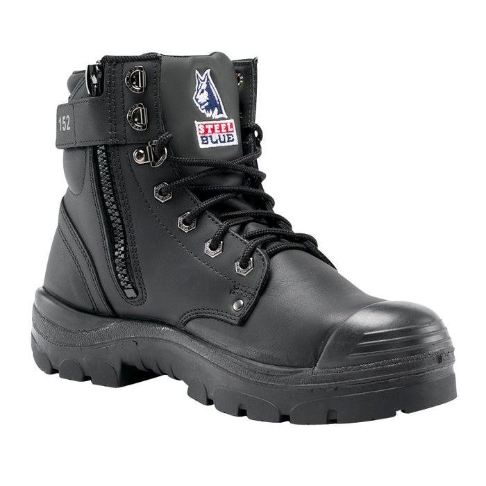 Steel Blue Zip with Bump Cap and Nitrile Outsole