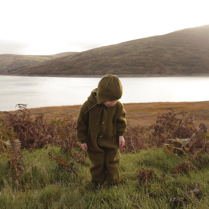 Strath Baby & Kids Hat - Boiled Merino Wool - Seaweed