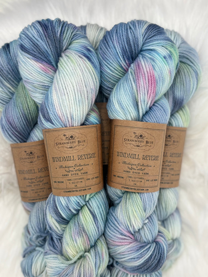 Strawberry Blue Farm 4ply Merino Non-Superwash DK
