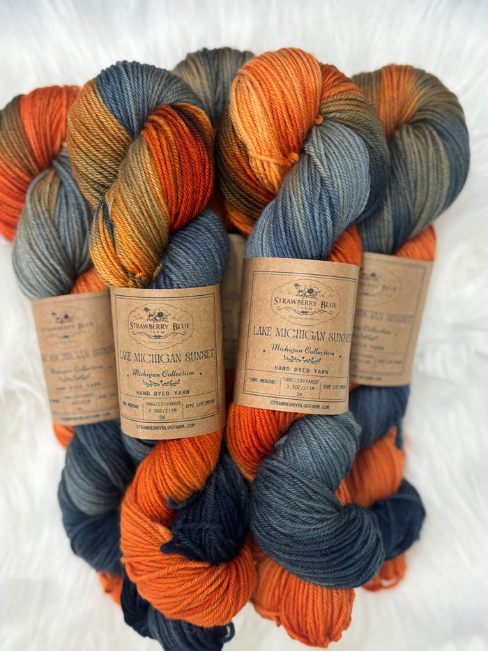 Strawberry Blue Farm 4ply Merino Non-Superwash DK