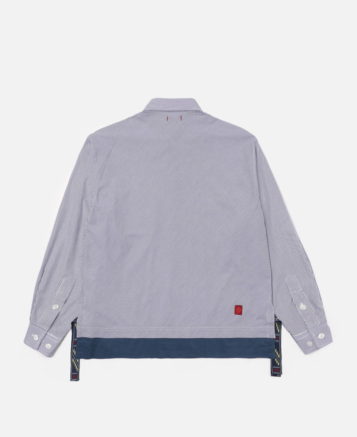 Striped Long Sleeve Shirt (Blue)