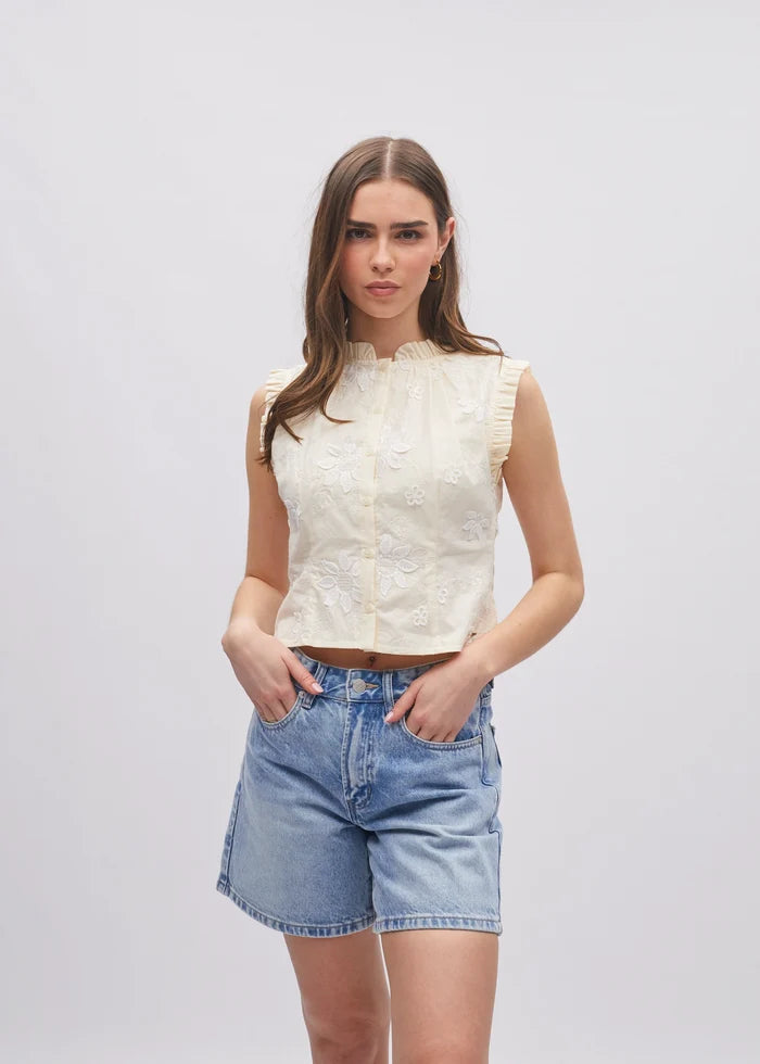 Suzie Top Butter Yellow