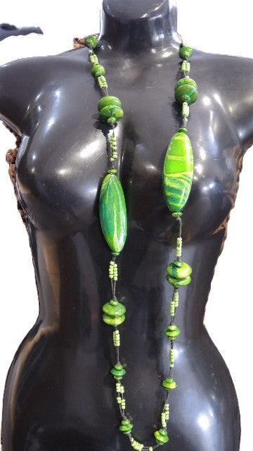Swirly Painted String Beads