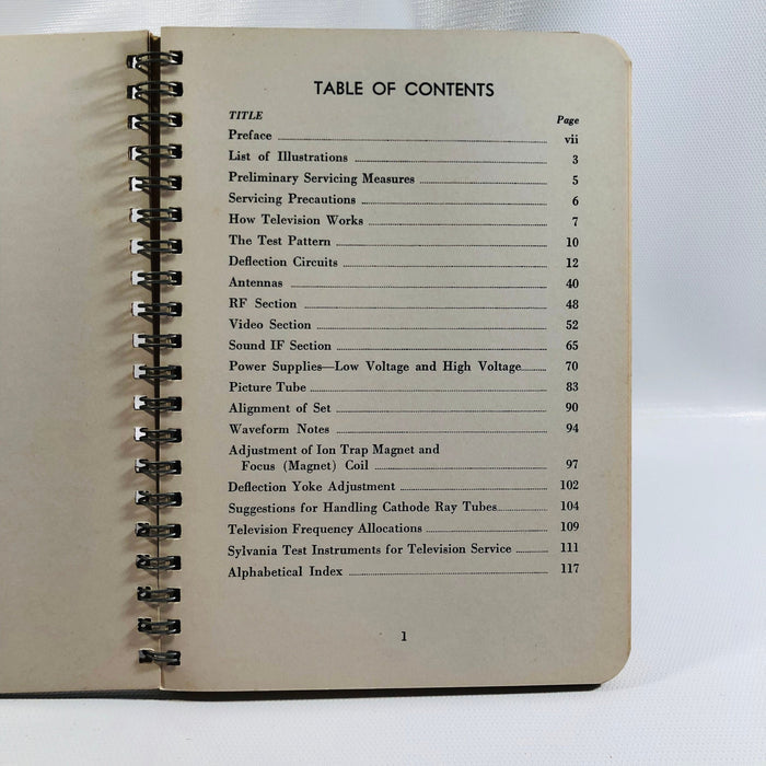 Sylvania Electric Products Servicing TV Receivers Manual 1950 First Edition First Printing