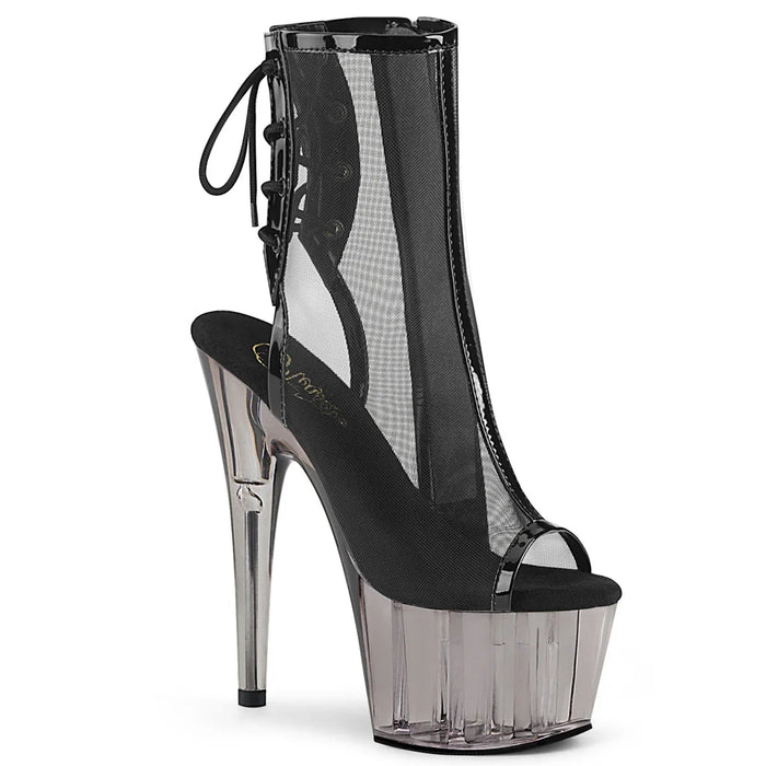 Tacones Pleaser ADORE-1018MSHT Negro Charol Ahumado