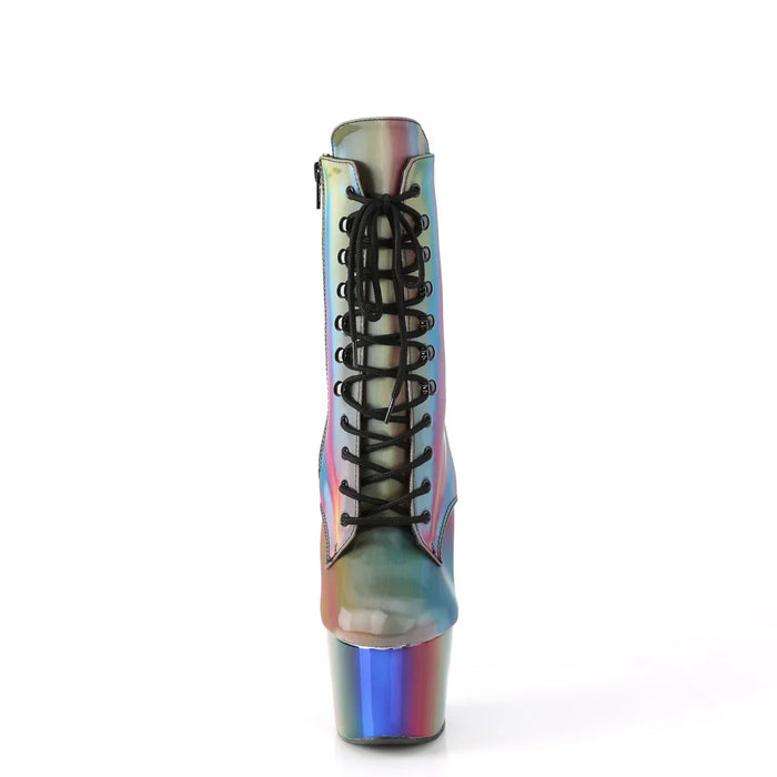 Tacones Pleaser ADORE-1020RC-REFL Rainbow Reflective Cromo
