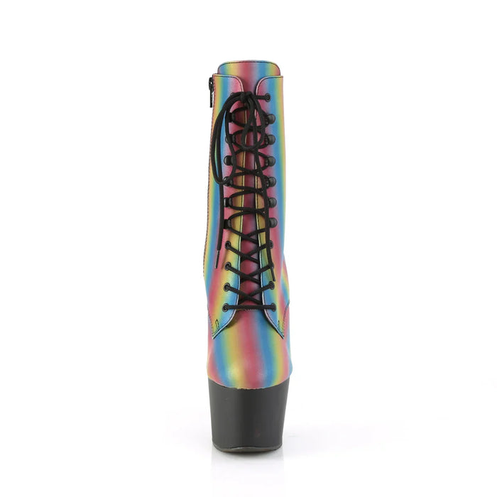 Tacones Pleaser ADORE-1020REFL-02 Rainbow Reflective Negro