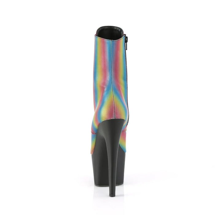 Tacones Pleaser ADORE-1020REFL-02 Rainbow Reflective Negro