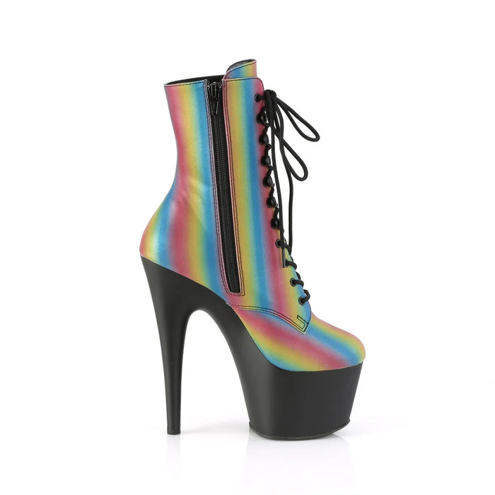 Tacones Pleaser ADORE-1020REFL-02 Rainbow Reflective Negro