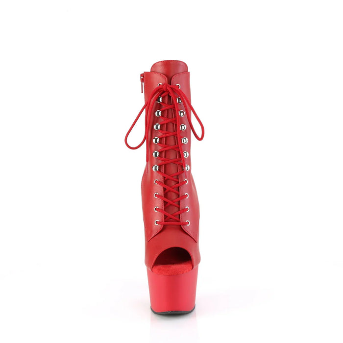 Tacones Pleaser ADORE-1021 Rojo Faux Le