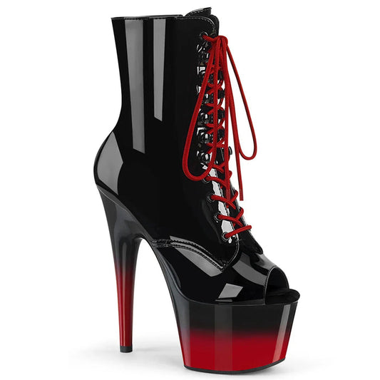 Tacones Pleaser ADORE-1021BR-H Negro Charol Rojo