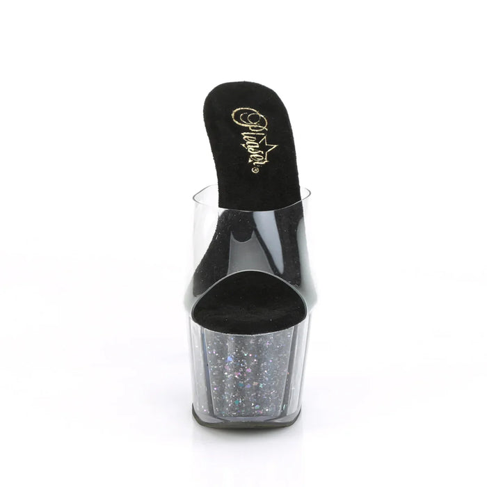 Tacones Pleaser ADORE-701CG Transparente Negro Confetti